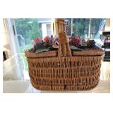 Basket w/ VHS Movies Basket w/ VHS Movies