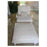 Wrought Iron Chair and Ottoman Wrought Iron Chair and Ottoman