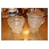 Crystal Creamer and sugar bowl Crystal Creamer and sugar bowl