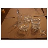 Crystal candy dish sugar dishes & Vinaigrette bott Crystal candy dish sugar dishes & Vinaigrette bott