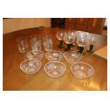 6 Cornflower bowls,6 glassses & 6 stem glasses 6 Cornflower bowls,6 glassses & 6 stem glasses
