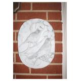 Cement Bird wall plaque Cement Bird wall plaque