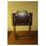 Set of 4 TV Trays and cart Set of 4 TV Trays and cart