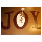 Wooden 'JOY' Yard Decor approw 2.5' tall Wooden 'JOY' Yard Decor approw 2.5' tall