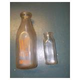 2 Vintage Vales Thamsville Milk Bottles 2 Vintage Vales Thamsville Milk Bottles