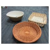 baskets and planter .