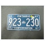 1967 Ont plate .