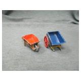 Dinky Toy wheelbarrow and cart
