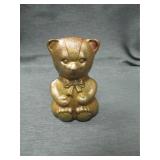 -brass teddy bear bank.