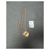 necklace with Taurus charm