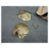 brass shell towel hangers
