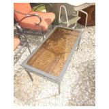 wrought iron glass top table