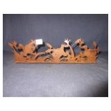 Frogs jumping silhouette votive holder