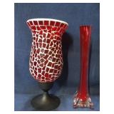 Red glasswear