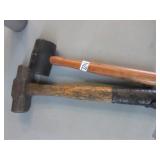 Rubber mallet and sledge