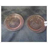 pink glass dishes