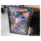 Vtg Signed Keith Mallet Harlequin Print Poster Fra