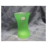 green vase