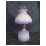 Purple Violet Ombre Milk glass oil lamp
