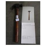 Bell faced curved claw hammer