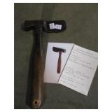 Lathing hammer: checkered face