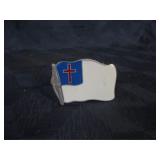 Christian flag belt buckle