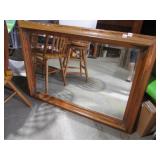 Wood framed mirror