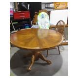 Round table with one chair