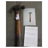 Bell faced curved claw hammer
