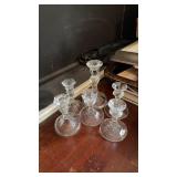 Glass candle holders