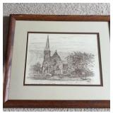 City hall square framed print