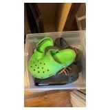 Bin of crocs