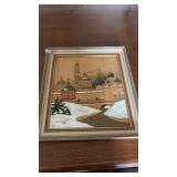 Framed painting