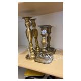 Brass candle holders