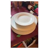 Stack of white plates