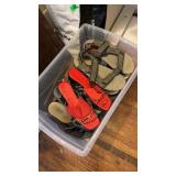 Bin of shoes