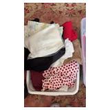 Basket of fabric/ towels