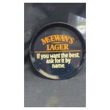 Mcewans Lager metal circular tray
