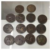 Late 1800 - early 1900 British coins