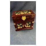Carved cork wooden jewelry box