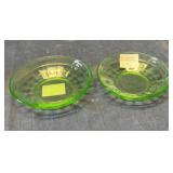Uranium glass bowls (2)