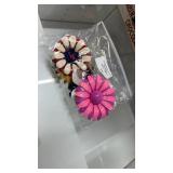 Vintage retro flower brooches