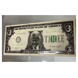 The Disgruntled State of America 3 dollar bill