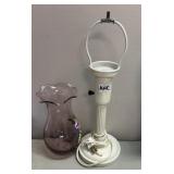 Painted vase and lamp base