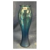 Blue glass vase