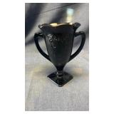 Black amethyst trophie vase