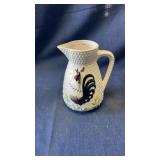 Vintage hobnail Rooster pitcher