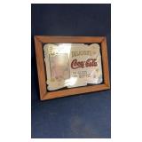 Coca Cola painted framed mirror