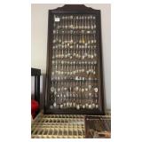 Large vintage spoon display