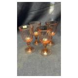 Pink glass cups